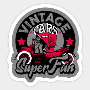 Vintage cars, classic cars, retro cars Sticker